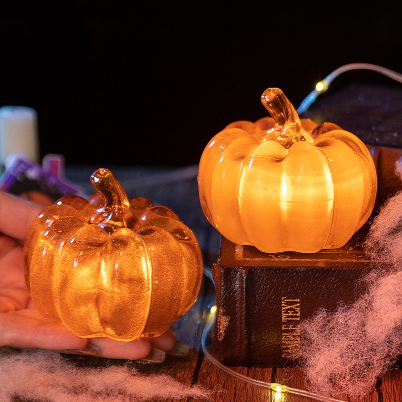 Halloween Pumpkin Decor Led - Lanterna de Abóbora LED Luminosa para