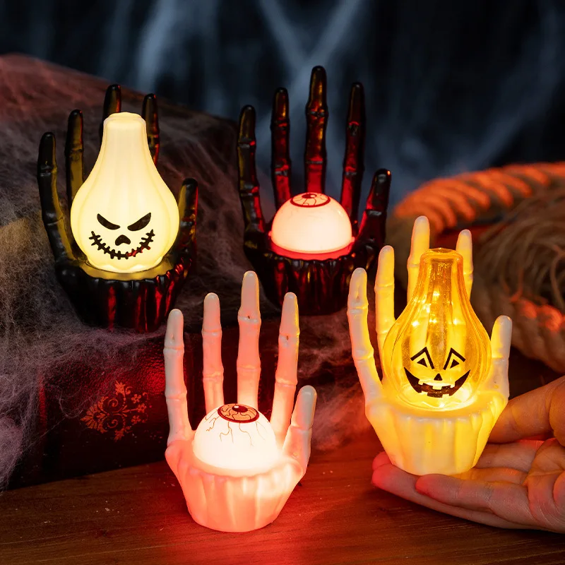 Halloween Pumpkin Decor Led - Luz Noturna LED de Mão Fantasma