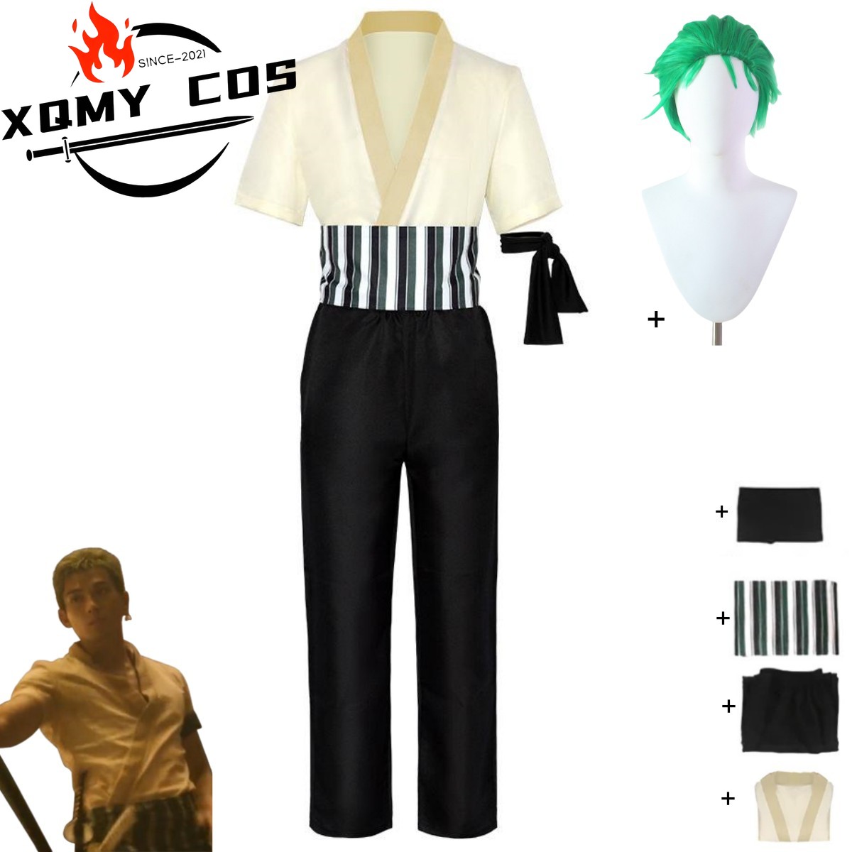 Halloween Costume Kids - Xqnew anime filme roronoa zoro cosplay