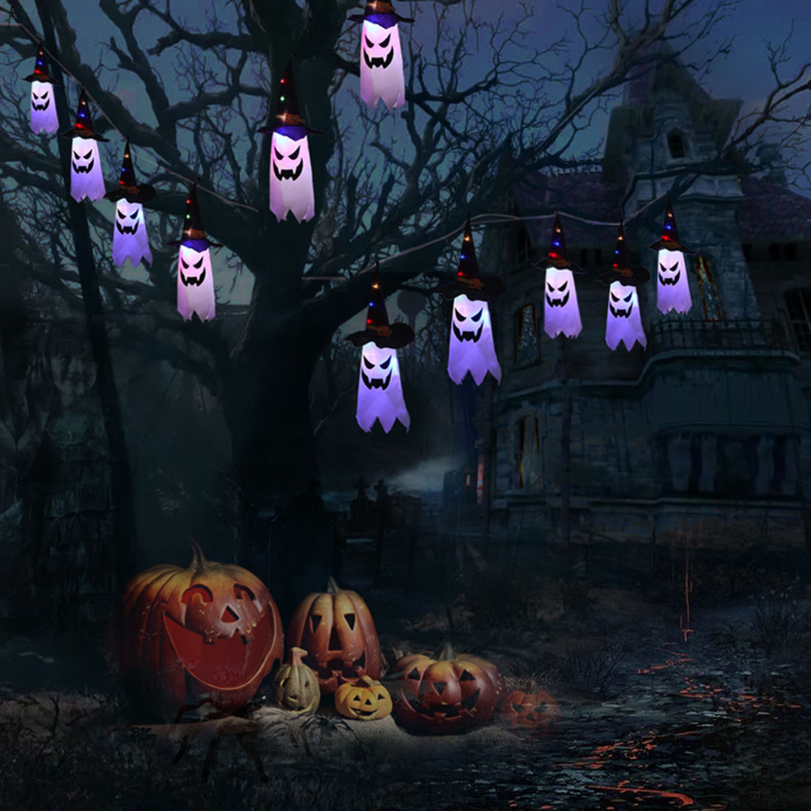 Luzes decorativas de Halloween - Halloween Led String Lights Orange avaliação e preço