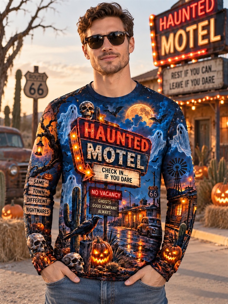 Camiseta de manga comprida par - Pumpkin Lantern Halloween avaliação e preço