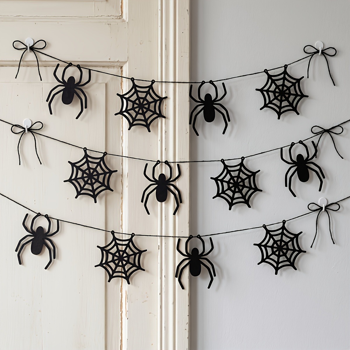 2 conjuntos de guirlandas de b - Spider Web Halloween Decoration avaliação e preço
