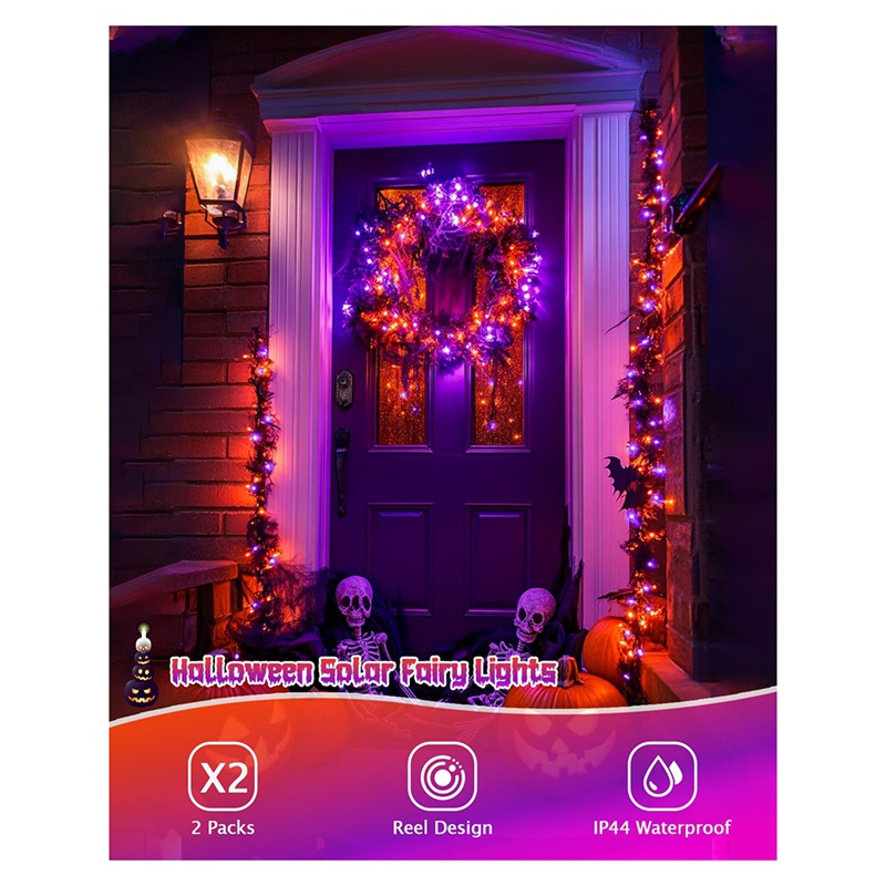 Luzes de Cordão Solares de Hal - Halloween Led String Lights Orange avaliação e preço