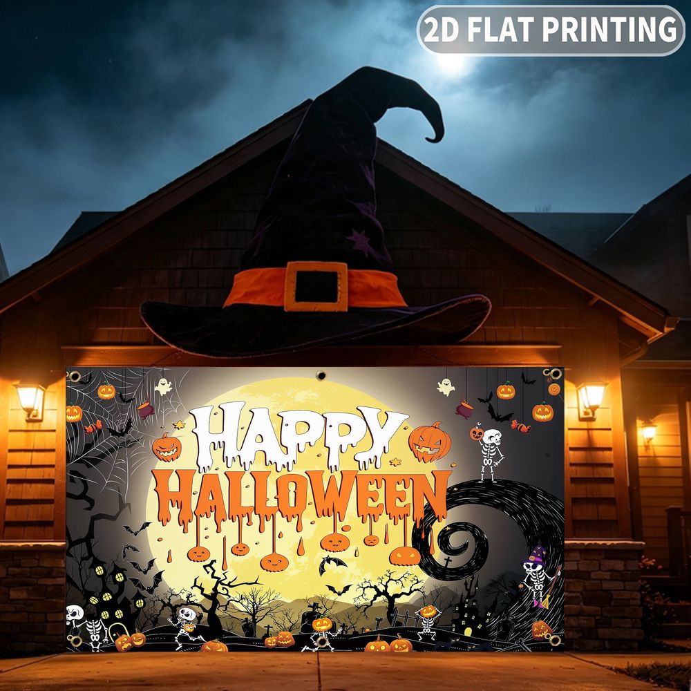 1 unidade de Banner de Garagem - Halloween Skeleton Decoration avaliação e preço