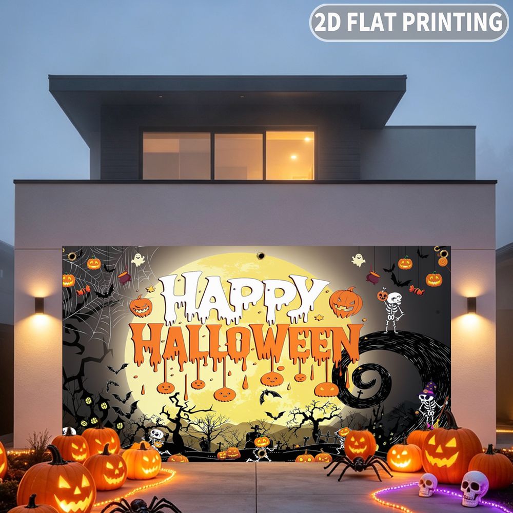 1 unidade de Banner de Garagem - Halloween Skeleton Decoration avaliação e preço