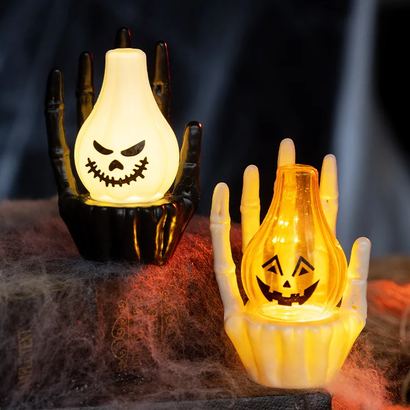 Luz Noturna LED de Mão Fantasm - Halloween Pumpkin Decor Led avaliação e preço