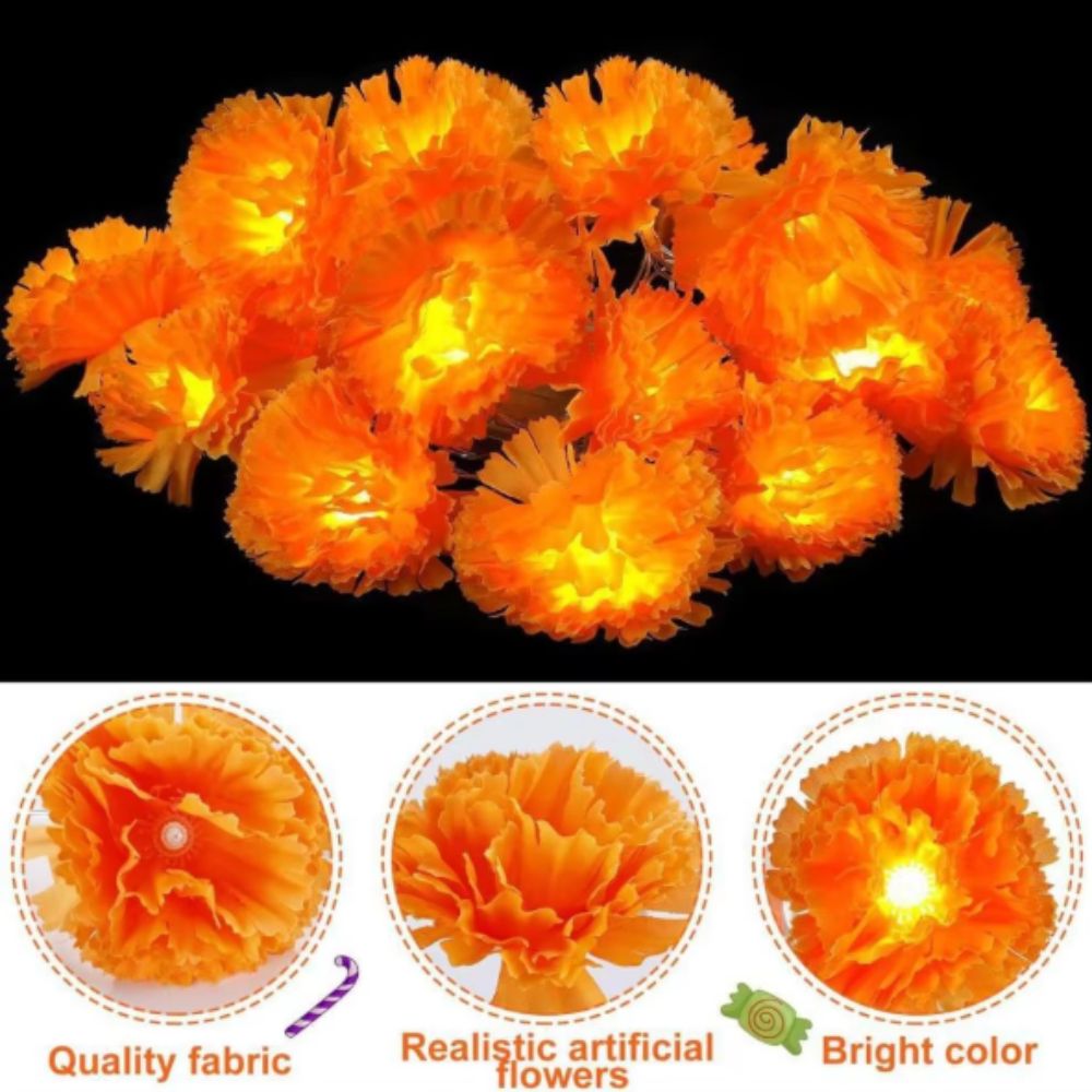 Luzes LED de Cravo-de-defunto  - Halloween Led String Lights Orange avaliação e preço