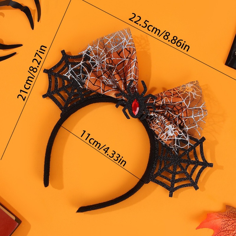 Tiara de Laço com Teia de Aran - Spider Web Halloween Decoration avaliação e preço