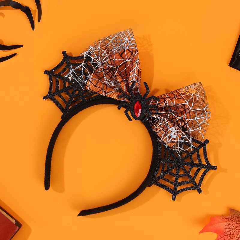 Tiara de Laço com Teia de Aran - Spider Web Halloween Decoration avaliação e preço