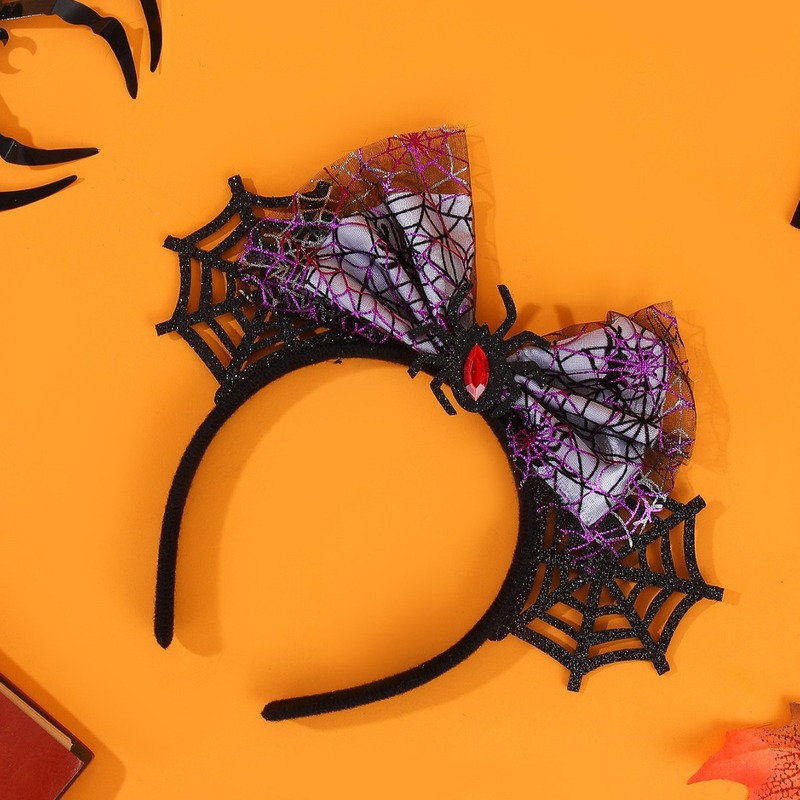 Tiara de Laço com Teia de Aran - Spider Web Halloween Decoration avaliação e preço