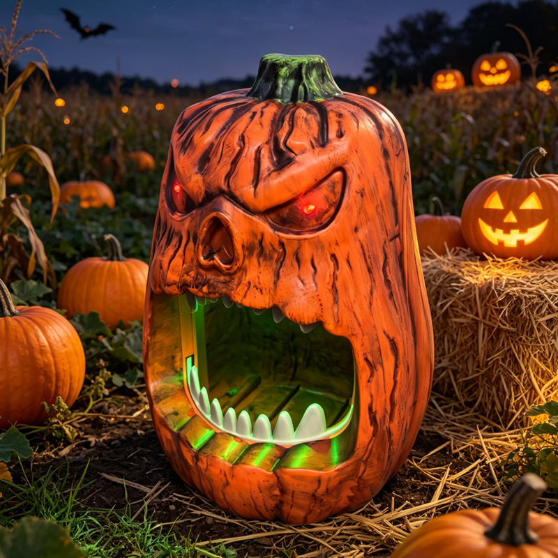 Lanterna de Abóbora LED de Hal - Halloween Pumpkin Decor Led avaliação e preço