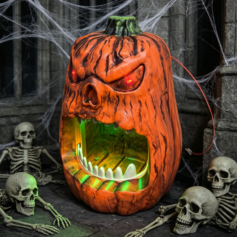 Lanterna de Abóbora LED de Hal - Halloween Pumpkin Decor Led avaliação e preço