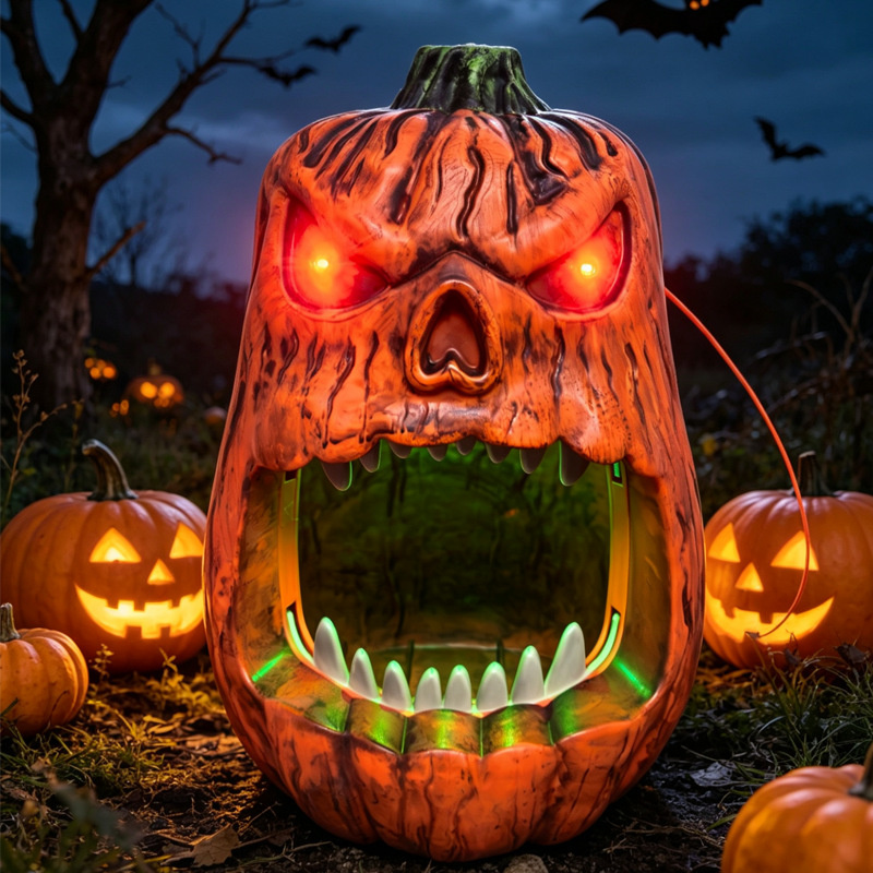 Lanterna de Abóbora LED de Hal - Halloween Pumpkin Decor Led avaliação e preço