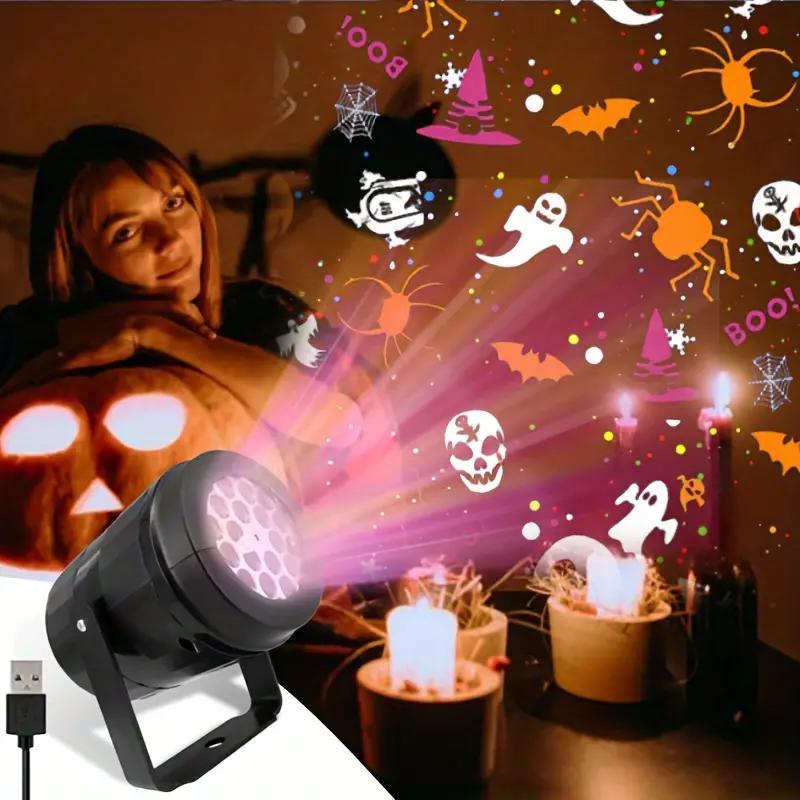 Projetor de Luz LED para Hallo - Halloween Pumpkin Decor Led avaliação e preço