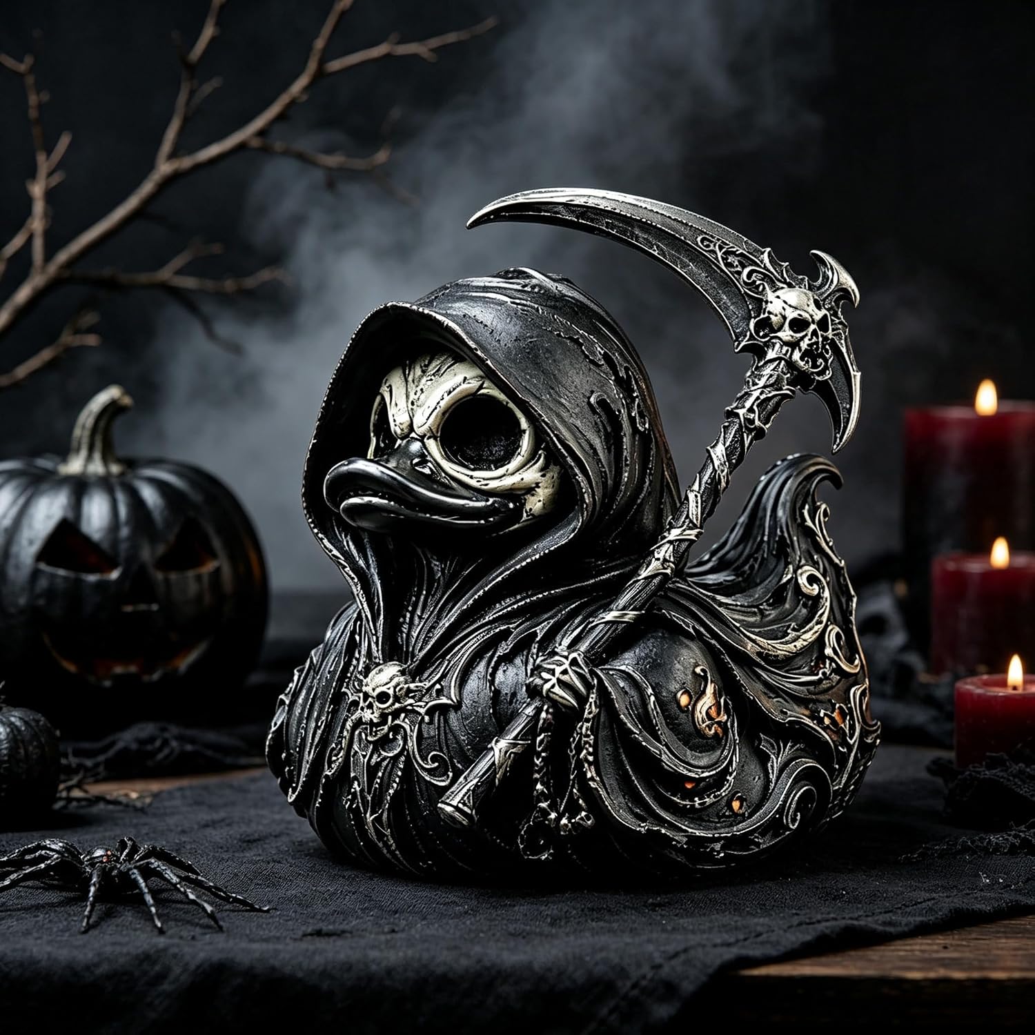 Pato Colecionável Gótico Ceifa - Halloween Skeleton Decoration avaliação e preço
