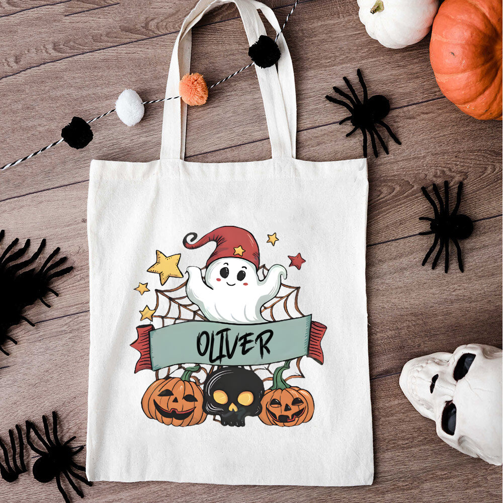 Bolsa de lona personalizada co - Pumpkin Lantern Halloween avaliação e preço