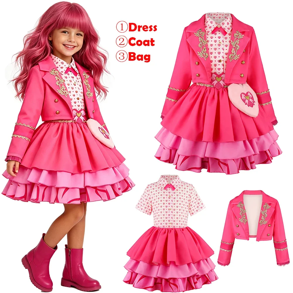 Fantasia de Princesa Rosa para - Halloween Costume Kids avaliação e preço