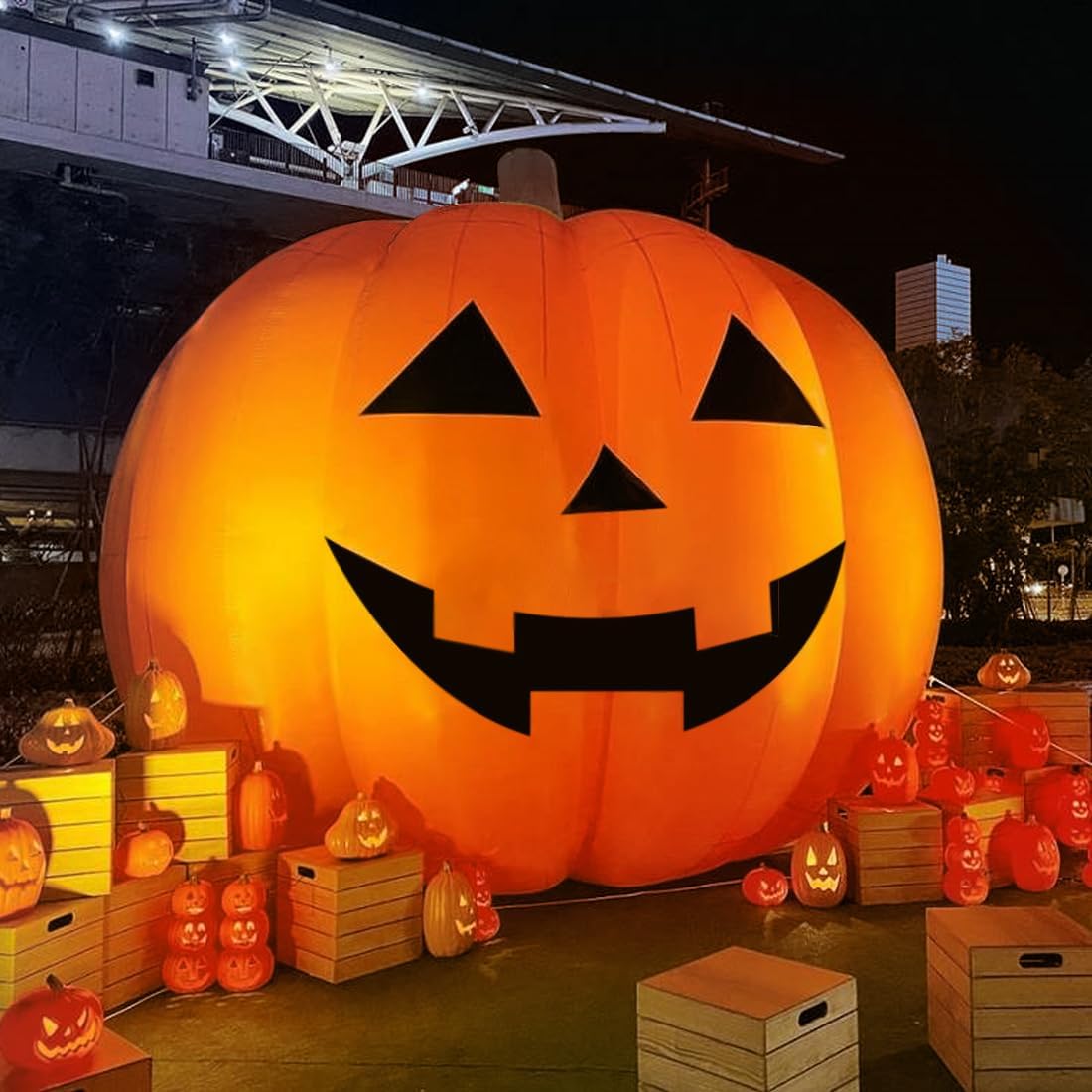 Decorações Infláveis de Abóbor - Halloween Pumpkin Decor Led avaliação e preço