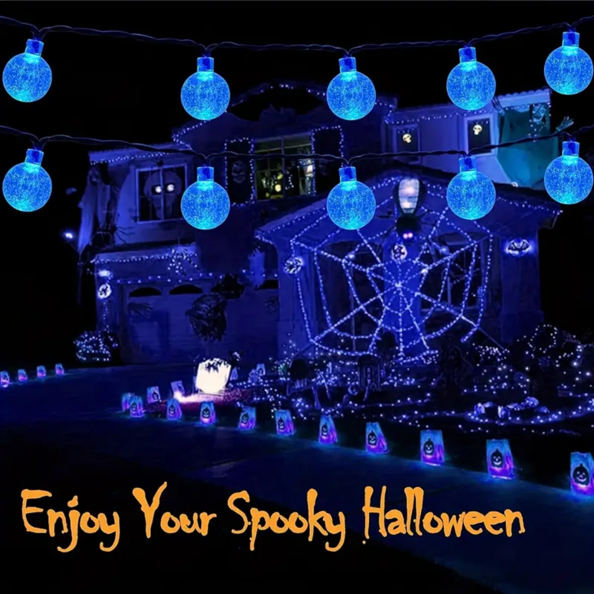 1pc 12m 100 led halloween roxo - Halloween Led String Lights Orange avaliação e preço