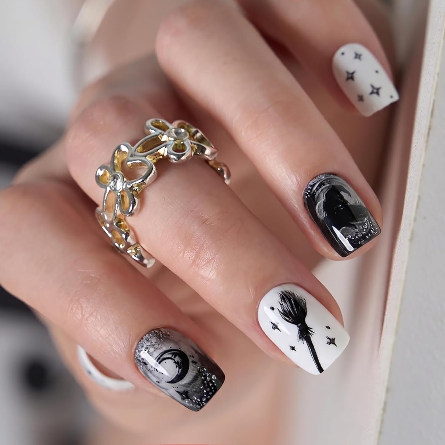 Unhas Postiças de Halloween, U - Spider Web Halloween Decoration avaliação e preço