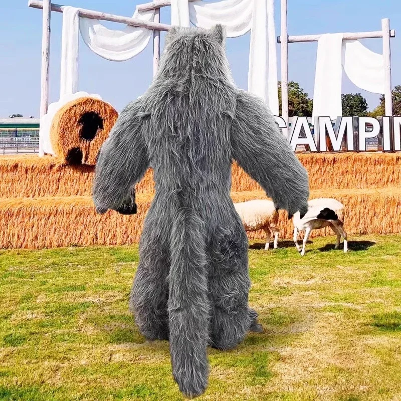Fantasia de Mascote Lobo Cinza - Halloween Costume Adult avaliação e preço