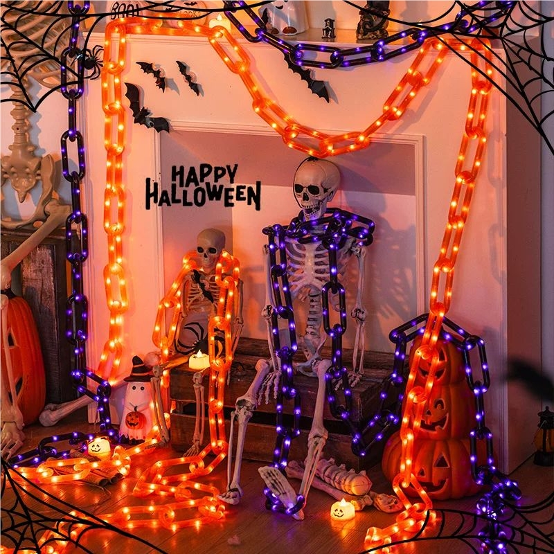 Luzes de Cadeia Solares para H - Halloween Led String Lights Orange avaliação e preço