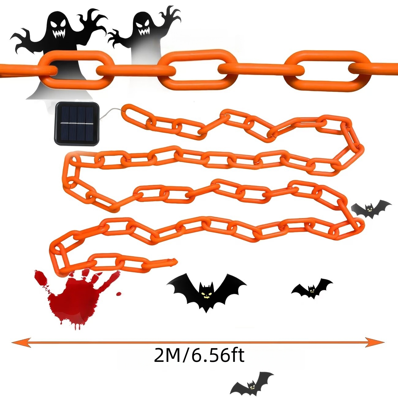 Luzes de Cadeia Solares para H - Halloween Led String Lights Orange avaliação e preço
