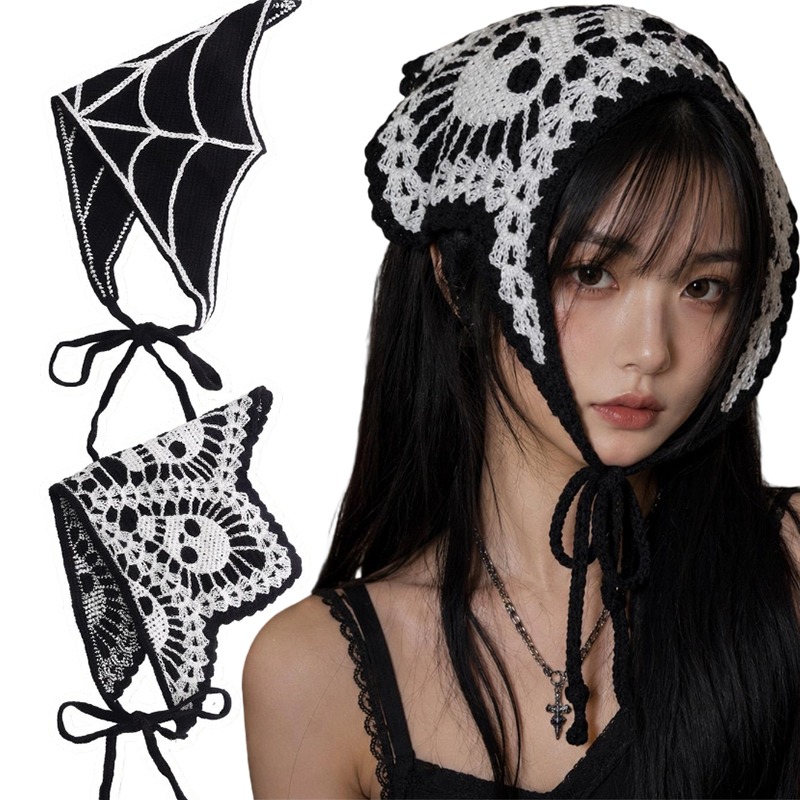 Faixa de Cabelo de Crochê para - Spider Web Halloween Decoration avaliação e preço