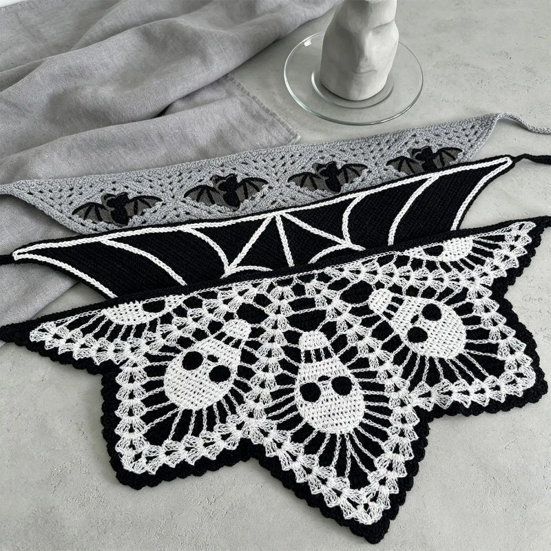Faixa de Cabelo de Crochê para - Spider Web Halloween Decoration avaliação e preço