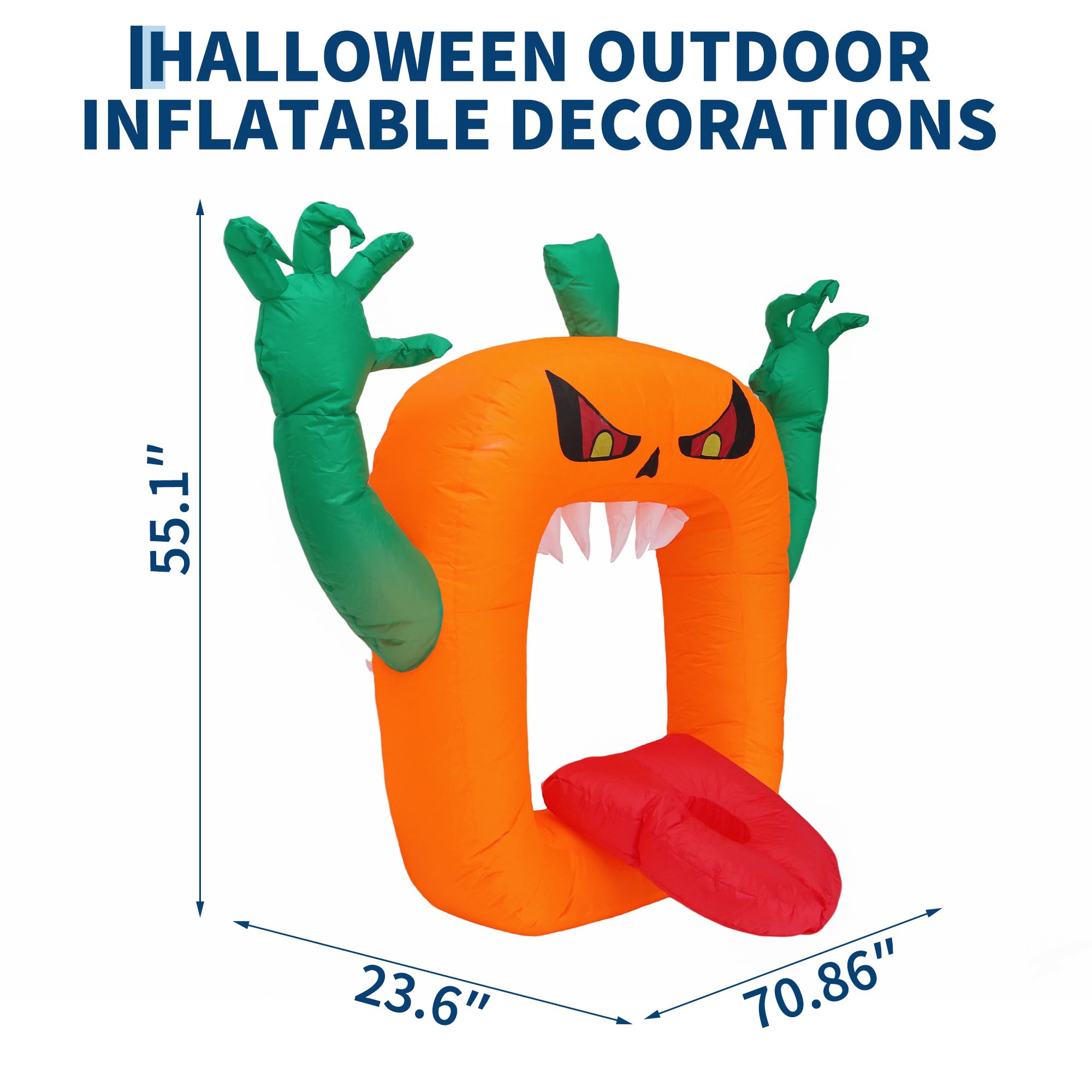 Abóbora Assustadora Inflável d - Halloween Pumpkin Decor Led avaliação e preço