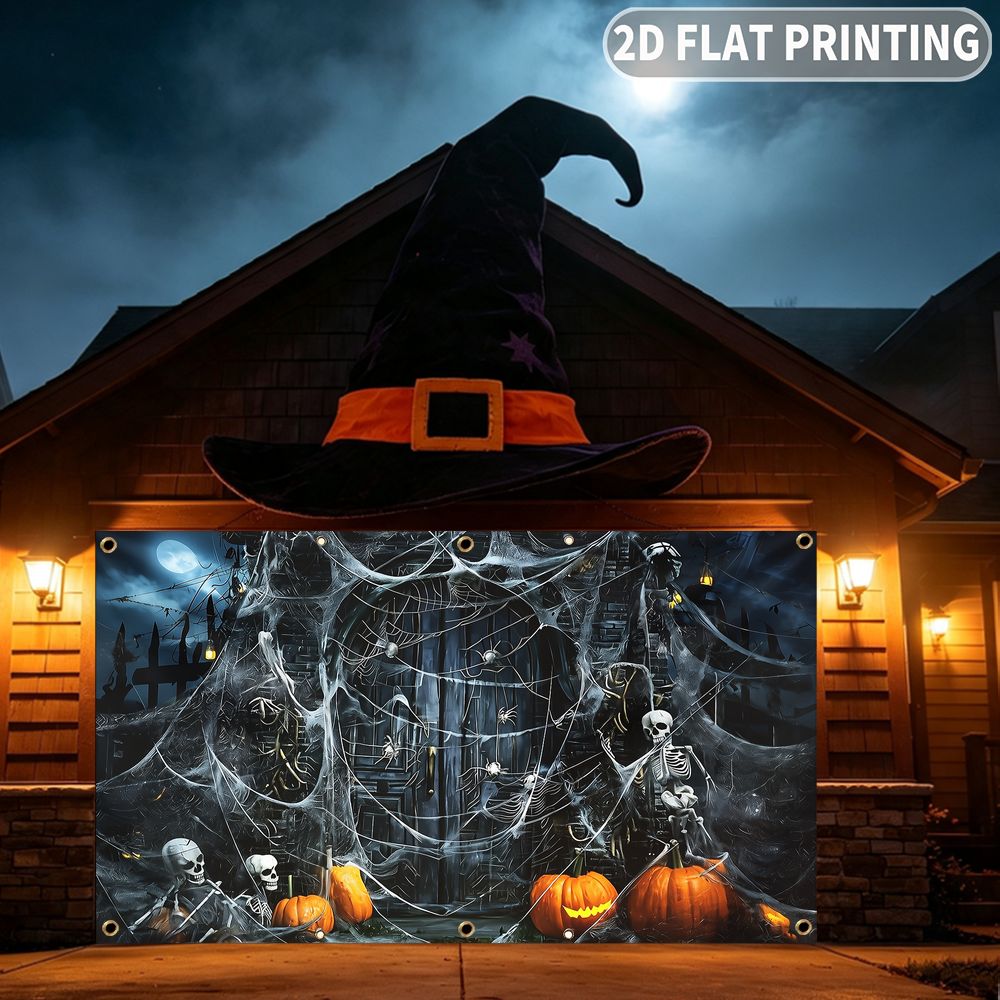 1 unidade de banner plano 2D p - Spider Web Halloween Decoration avaliação e preço