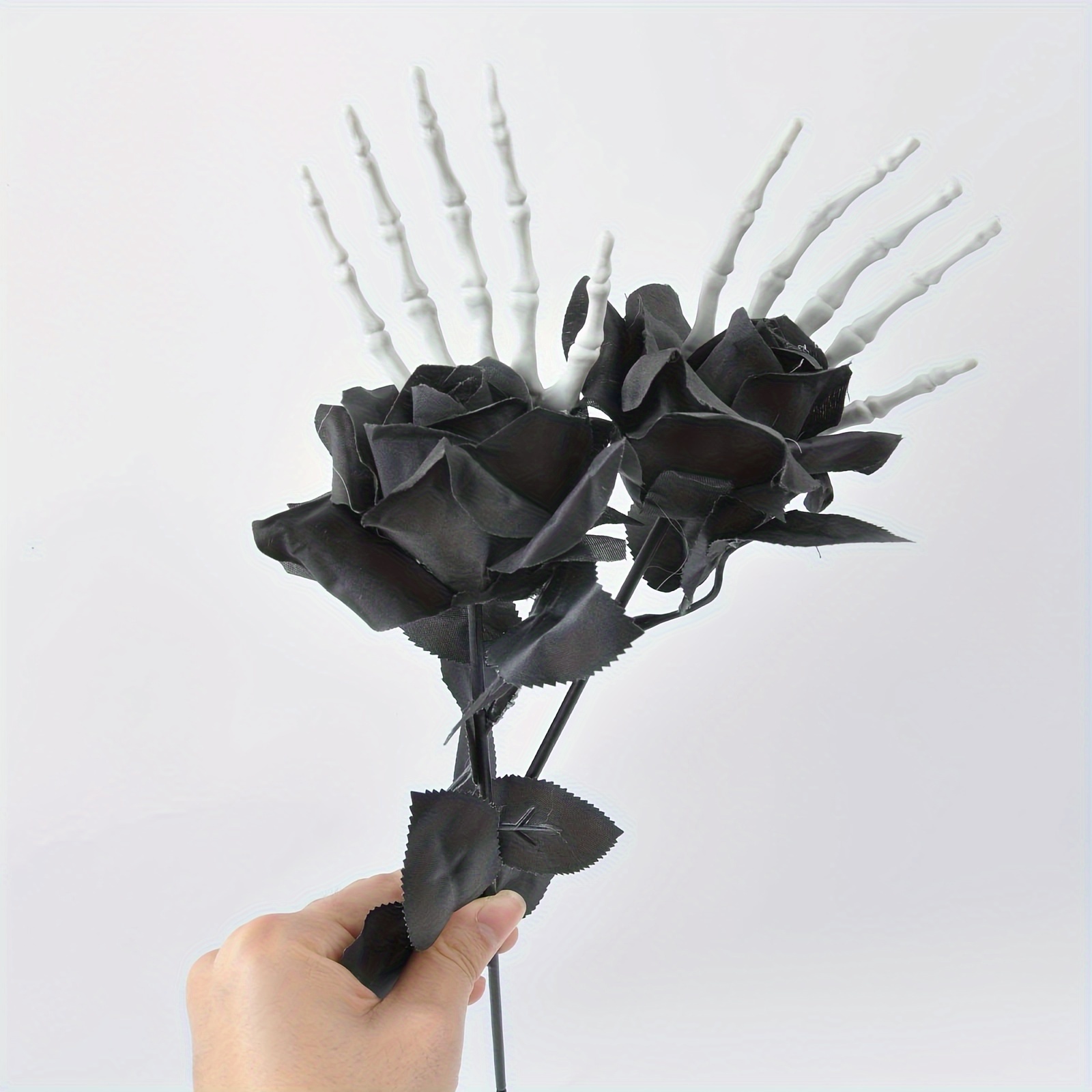 Plástico Preto Rosas Artificia - Halloween Skeleton Decoration avaliação e preço